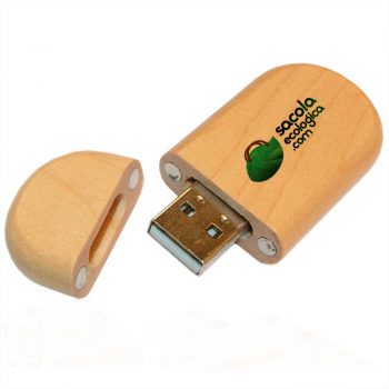 Brindes Pen Drive Ecológico de Madeira