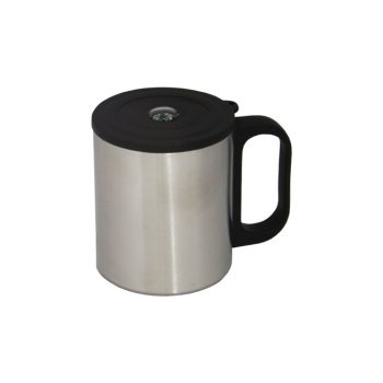 Caneca Inox com Tampa e Bússola