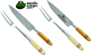 Conjunto de Garfo e Faca para Churrasco