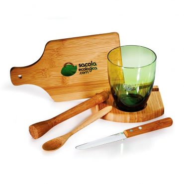 Kit Caipirinha em Bambu Personalizado