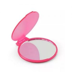 Espelho de maquiagem rosa personalizado