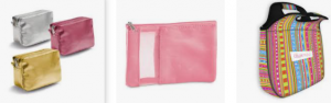 Bolsa rosa para cosméticos personalizada