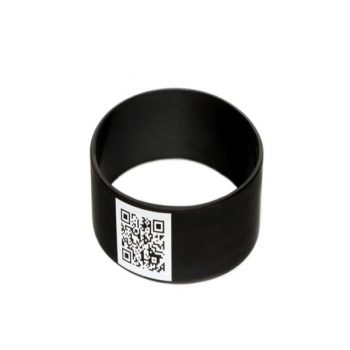 Pulseira de silicone larga com QR-Code