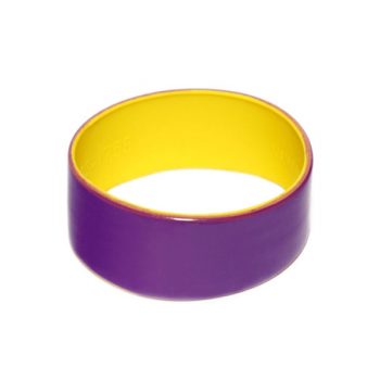 Pulseira de silicone larga com camada dupla