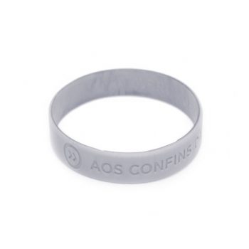 Pulseira de silicone prateada personalizada