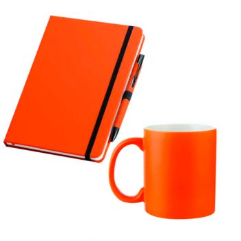 Kit caderno caneta e caneca