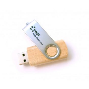 PEN DRIVE BAMBU GIRATÓRIO