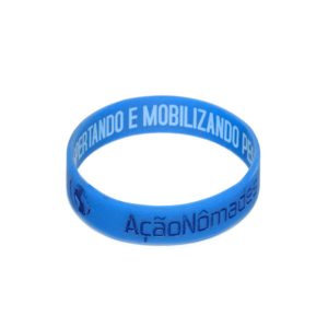 Pulseira de silicone com dupla gravação