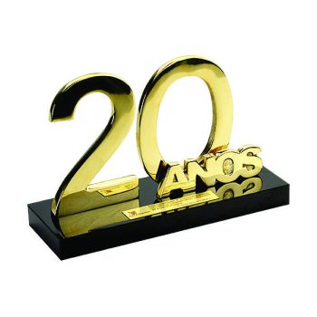 Troféu 20 anos personalizados