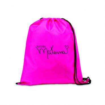 Saco mochila rosa personalizada 8