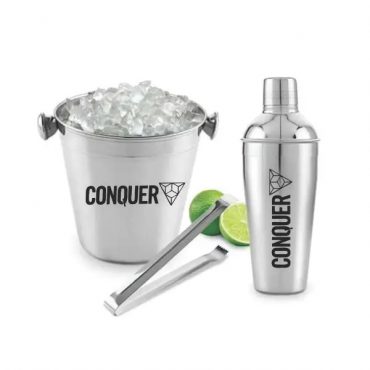 Kit Coqueteleira e Balde de Gelo Personalizado