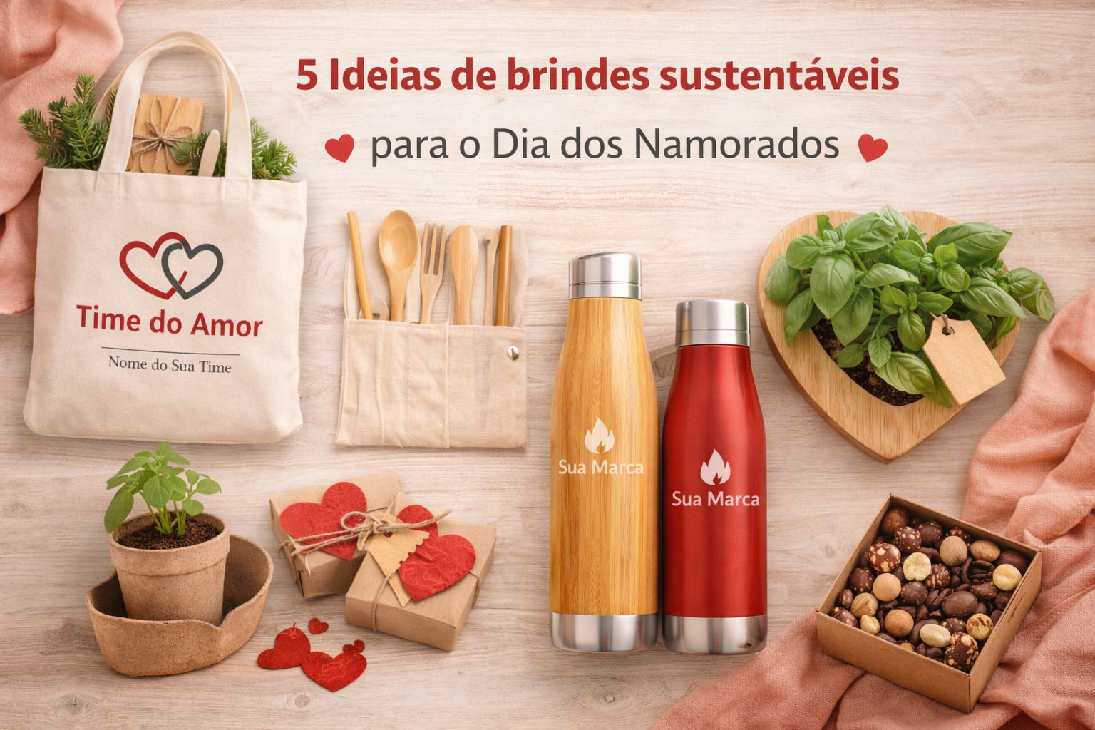 5 Ideias de brindes sustentáveis para o dia dos namorados
