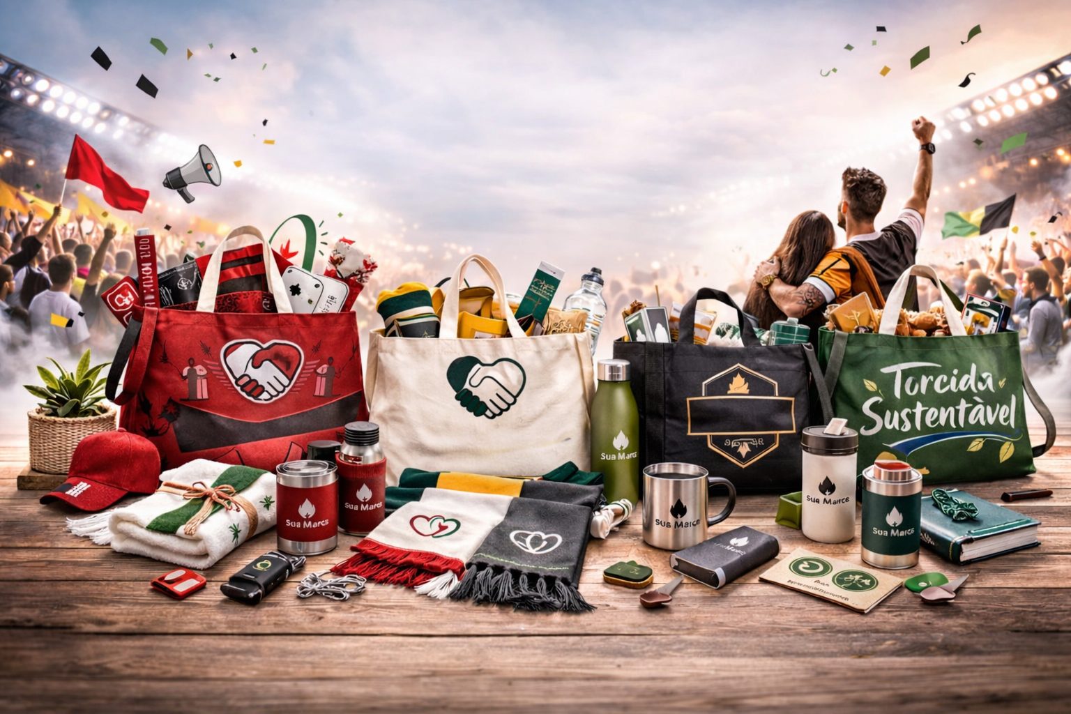 Kits de torcida com ecobags exclusivas: solução para engajar torcedores e impulsionar marcas