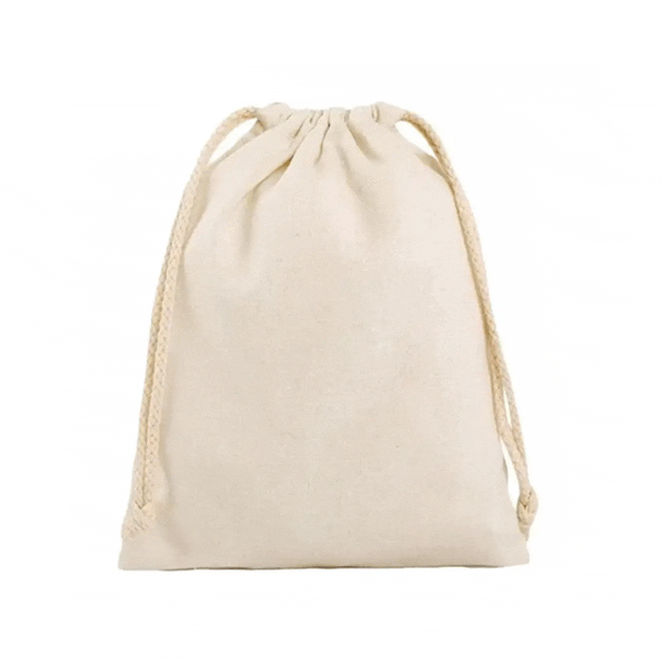 50 Unid Mochila Saco Algodão Cru Personalizado