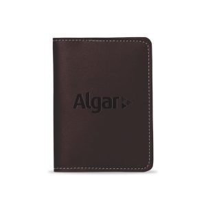 Porta Passaporte Bidins Marrom Personalizado