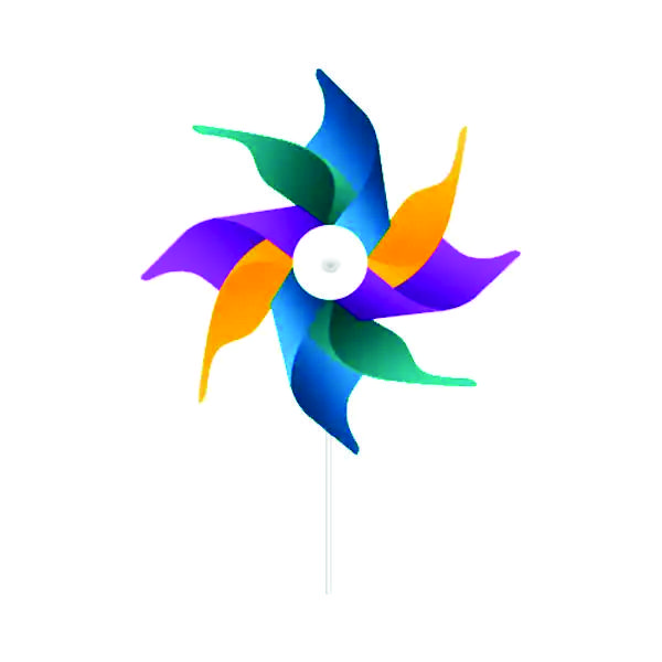 Cataventos de Papel Decorativos 8 Pontas