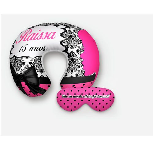 Almofada de Pescoço e Tapa Olho Personalizado