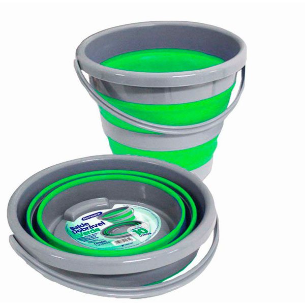 Balde Retratil Dobravel Flexivel 10 Litros Silicone Atacado