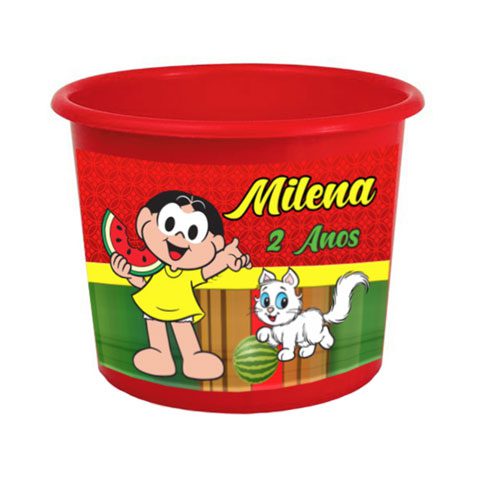 Balde de Pipoca Personalizado para Festa Infantil