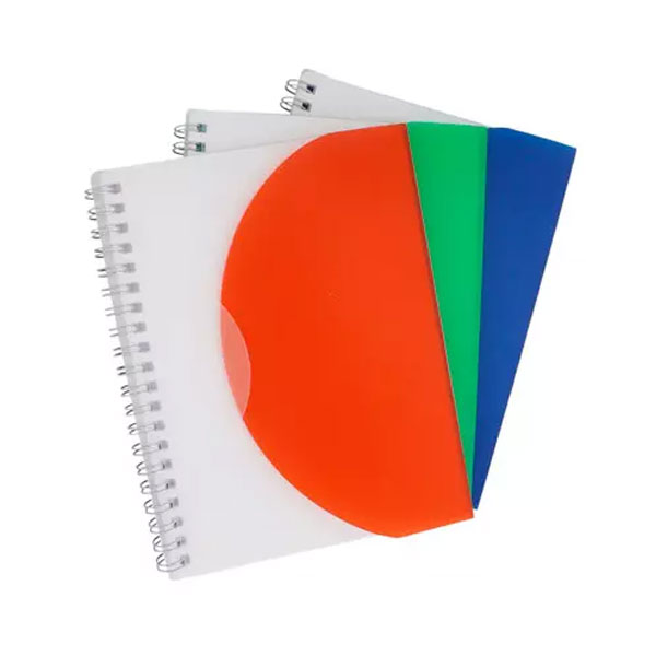 Bloco personalizado com capa plástica