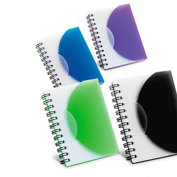 Bloco personalizado com capa plástica