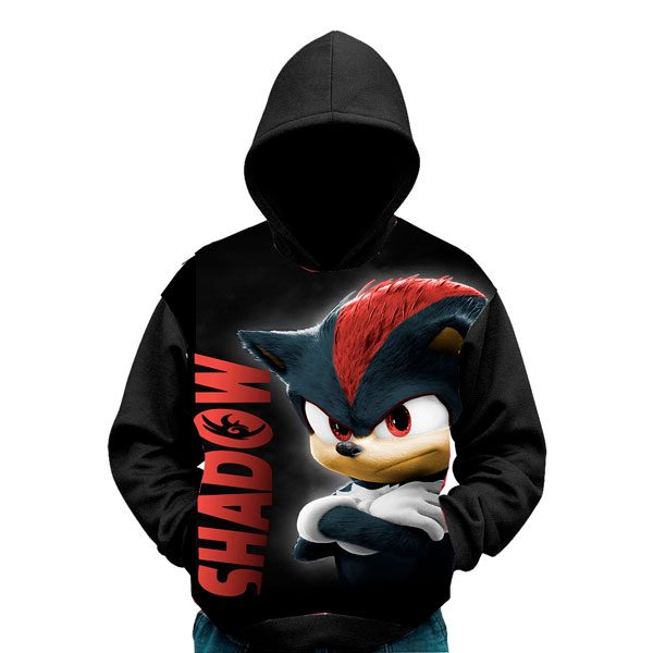 Blusa Moletom Flanelado Sonic Shadow Infantil