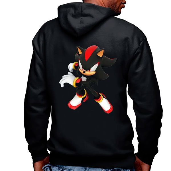 Blusa Moletom Flanelado Sonic Shadow Infantil