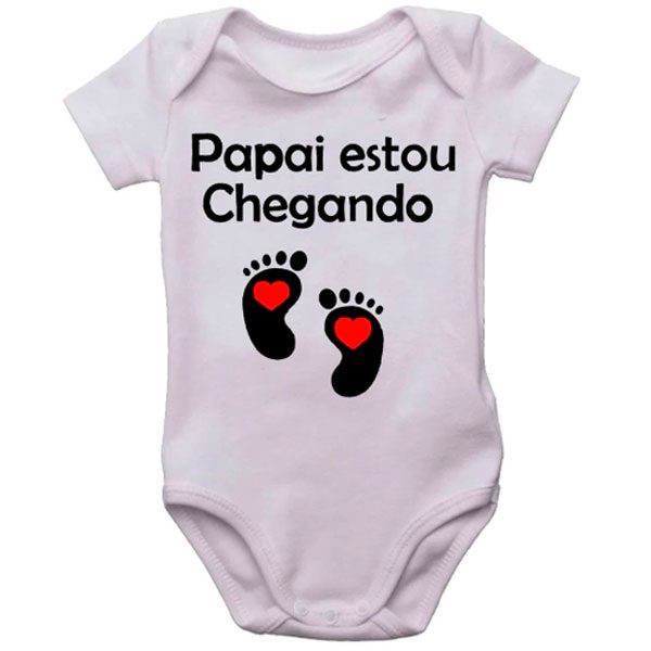 Body Bebê Personalizado Papai Estou Chegando
