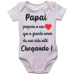Body Baby Branco Personalizado Mimo Surpresa Para O Papai