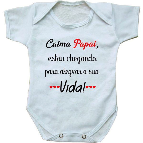 Body Bebê Personalizado Papai Estou Chegando