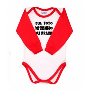 Body Bebê Personalizado com a sua Estampa Manga Longa