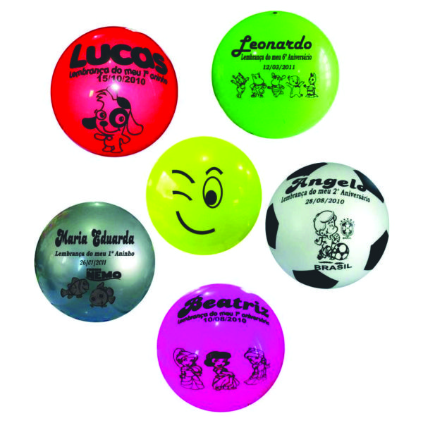 Bola de vinil personalizada aniversário