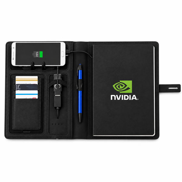 Caderno com Power Bank Personalizado