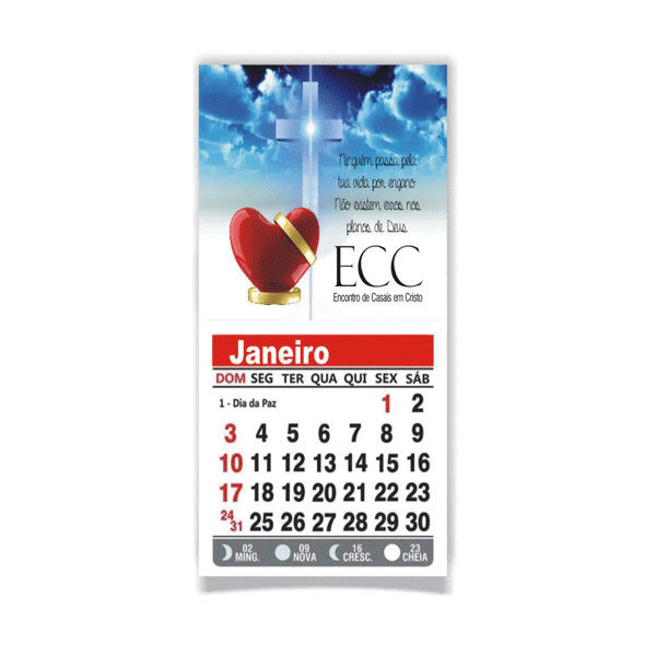 Calendário Imã de Geladeira Personalizados