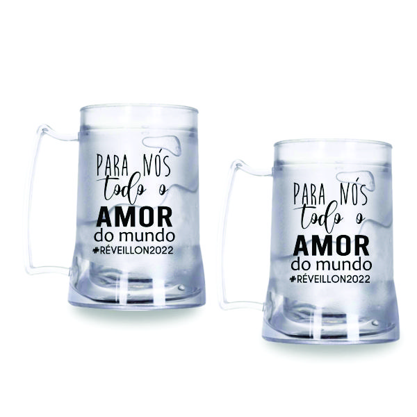 Caneca acrílico personalizada 400ml