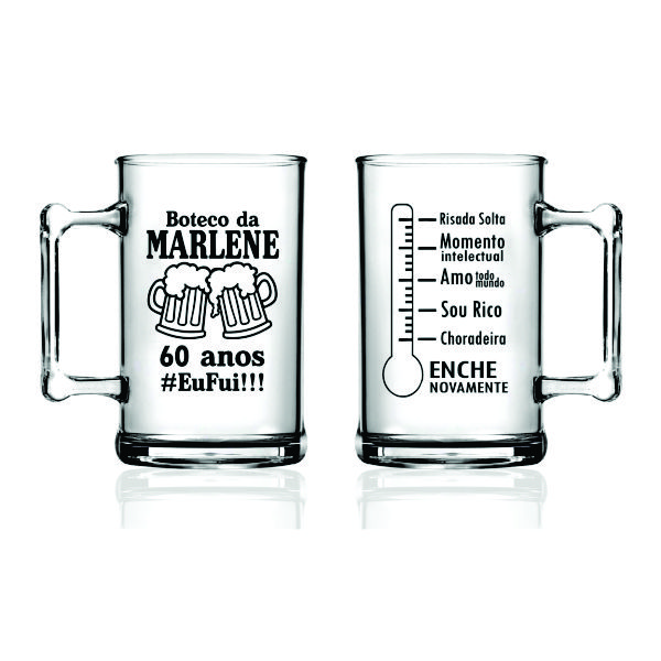Caneca de chopp personalizada acrílico