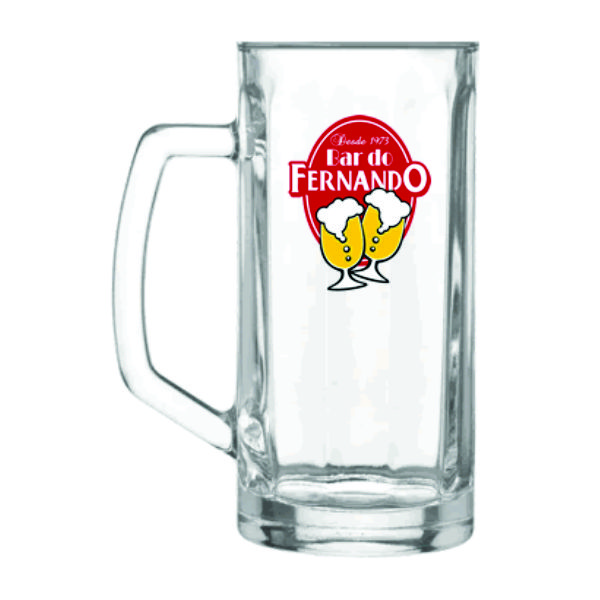 Caneca de chopp personalizada de vidro