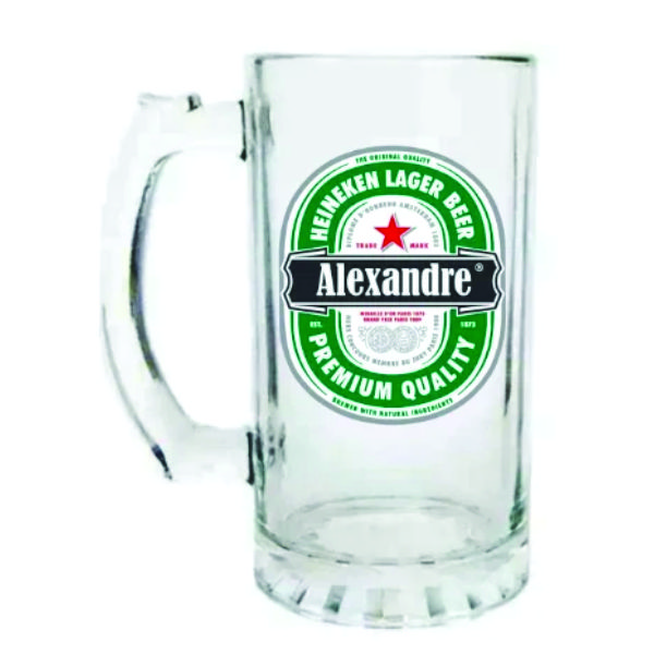 Caneca de chopp personalizada vidro