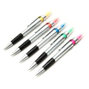 Caneta com Marca texto na Ponta