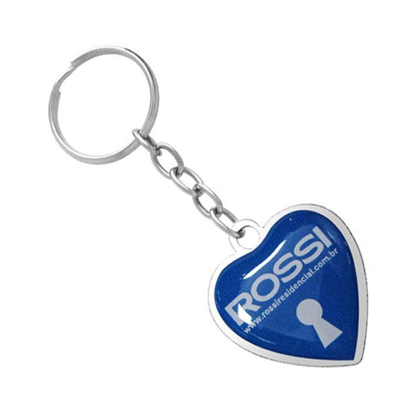 Chaveiro resinado de coração personalizado