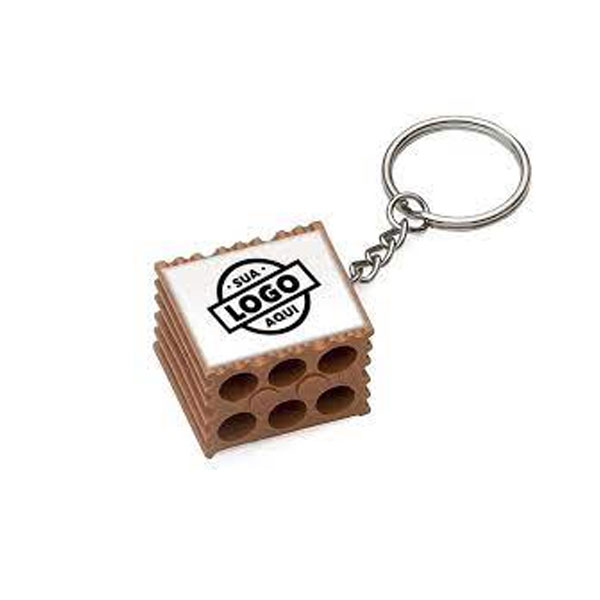 Chaveiro tijolo personalizado