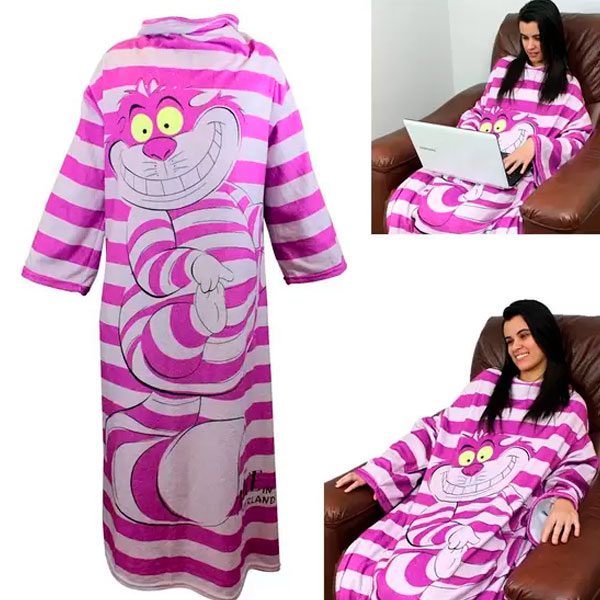 Cobertor com mangas Gato Risonho