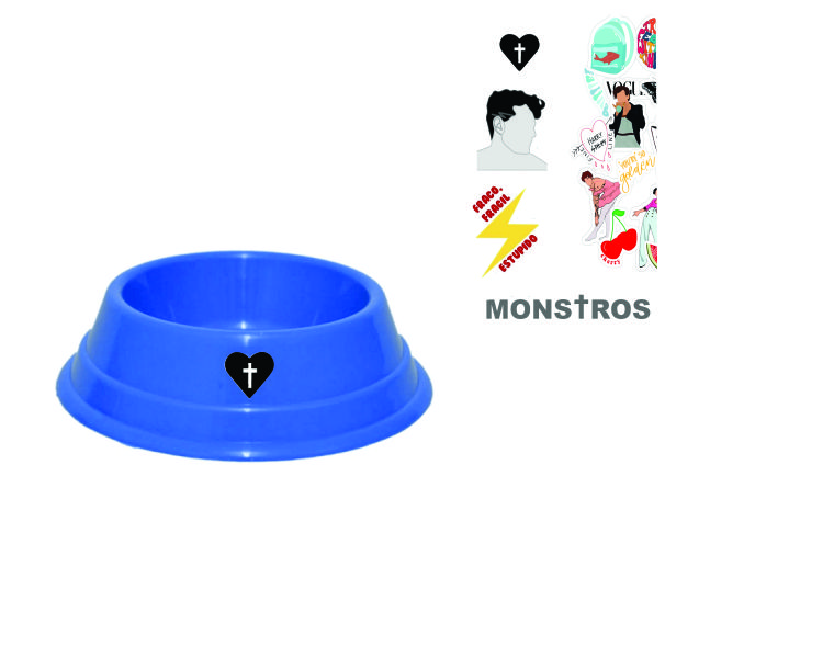 Comedouro 140ml com Adesivo Personalizado