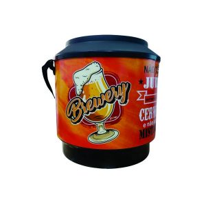 Cooler Térmico Redondo Estampa Brewery 30 Litros com Alça