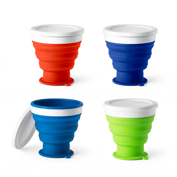 Copo de Silicone Retrátil Personalizado – Brindes Promocionais