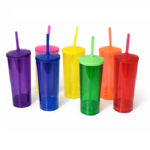 Copo com Canudo Personalizado - Escolha sua Estampa