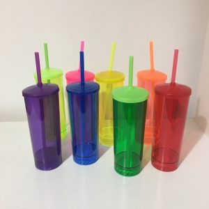 Copo com Canudo Personalizado - Escolha sua Estampa