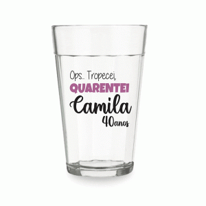 Copo de Vidro Personalizado com Nome