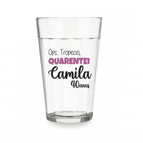 Copo de Vidro Personalizado com Nome