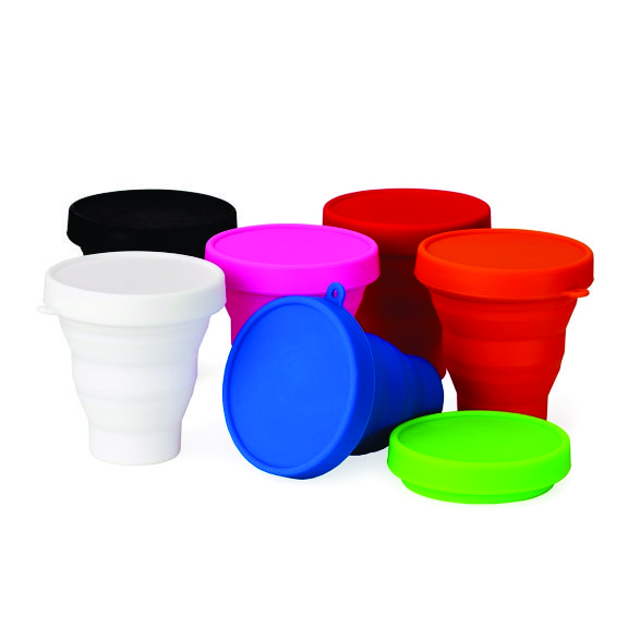 Copo de silicone dobrável